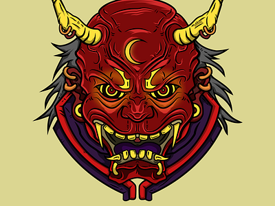 Oni illustration japan oni samurai