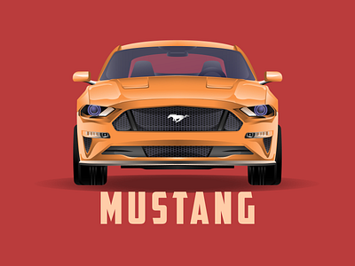 2019 FORD MUSTANG! cars design ford graphicdesign illustration illustration design vector