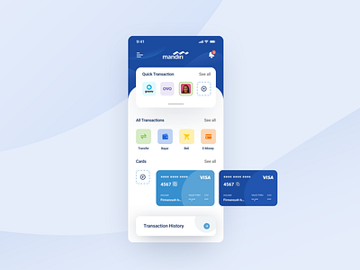 Mandiri Mobile Banking UI/UX Concept android app bank banking app blue ios mandiri mobile app ui uiux