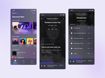 Blurry Music App UI Concept