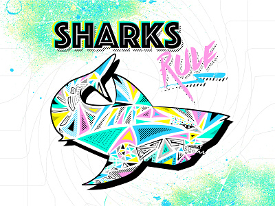 Sharky Retro adobe illustrator austin texas branding design graphic design graphic design studio hand crafted hand sketch illustration illustrator typography vector