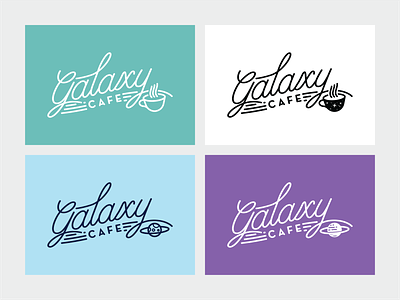 Galaxy Cafe Logo Exploration adobe illustrator branding cafe branding galaxy galaxy cafe hipster typography logo logodesign retro branding space art space lover
