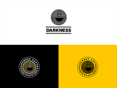 Darkness Coffee Shop Logo - Daily Logo Challenge Day 6 adobe illustrator branding coffee shop branding coffee shop logo dailylogochallenge illustration logodesign typography