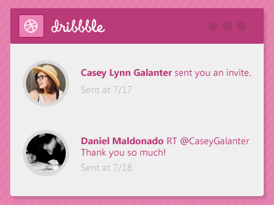 Dribbble Thanks