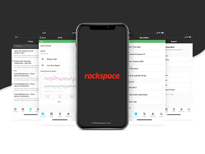 Rackspace Mobile App Redesign android app clean design ios mobile redesign ui uiux ux