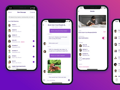 Introducing Group Chat app chat chat app clean design group group messages in real life interactive message messenger mobile social social media ui ux