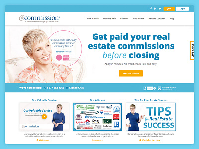 Homepage Redesign 3column blue clean hero homepage orange quote redesign video web website