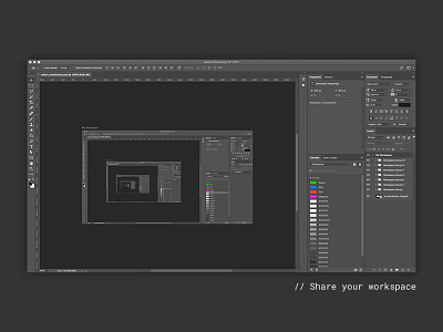 Share Your Workspace adobe dribbble interface panels photoshop setup tools workspace