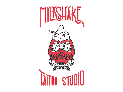 Milkshake cherry daruma ice cream illustration japan lettering mexico milkshake ryan lectr tabasco tattoo