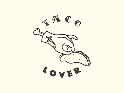 Taco Lover dagger design illustration logo minimalist pastor ryan lectr taco tacos tattoo traditional tattoo villahermosa web
