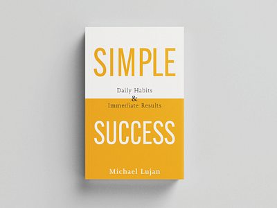 Simple Success book cover golden layout minimal succes typogaphy vector