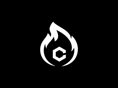 Catalyst Logo Mark blackandwhite branding c catalyst fire logo logomark simple