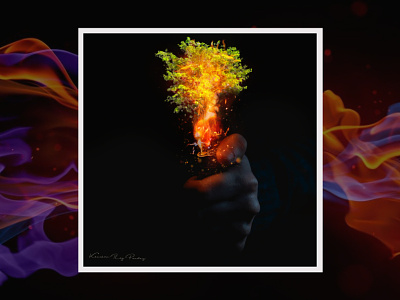 Think before you FIRE... design illustration photo manipulation save environment