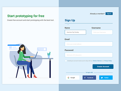 Login Page - Daily UI Challenge #001 adobexd app design branding daily ui dailyui dailyui 001 dailyuichallenge design design studio illustration login form login page registration page ui uiux userinterface