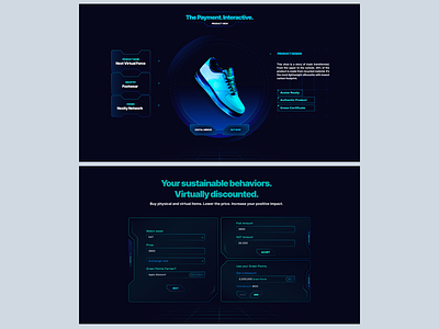 Design proposals for VR Platform application dashboard figma illustration interface product page scifi ui ux vr web