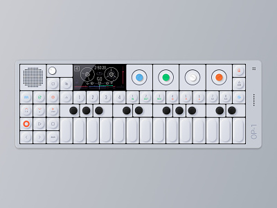 Op-1 Synthesizer Illustration dashboard device figma illustration interface op 1 synthesizer