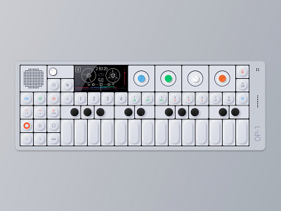 Op-1 Synthesizer Illustration