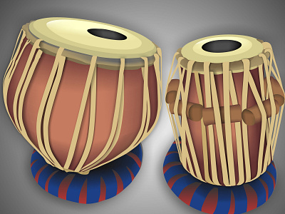 Traditional tabla drum (Vector Graphic)