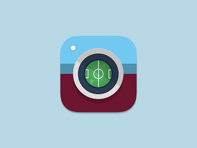 Boleyn Ground Photo App app blue camera design flat football icon ios photo photography soccer social