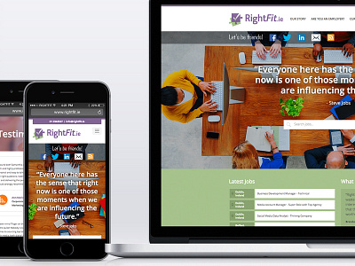 RightFit Recruitment css jobs mobile purple recruitment responsive website wordpress