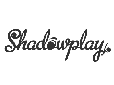 Shadowplay band black decorative logo moon shadowplay white