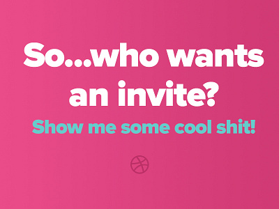 Dribbble invite giveaway cool draft dribbble giveaway invite invites ireland pink portfolio promo prospect typography