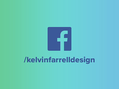 Now on Facebook add blue brand design designer facebook freelance gradient green link social website