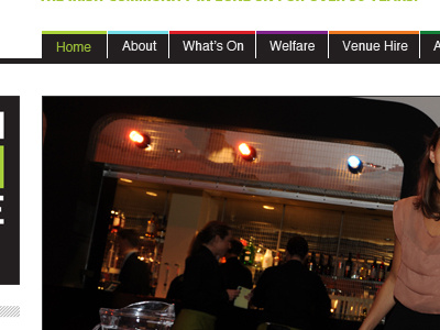 Homepage Nav colours homepage menu nav tabs