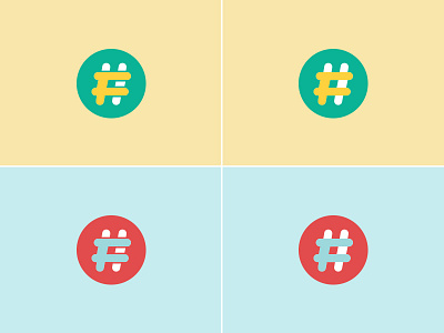Social content platform branding - feedback wanted blue brand branding feedback green hashtag icon logo logomark red social yellow