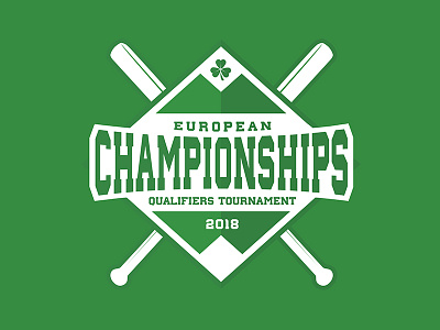 European Championship Qualifiers Tournament baseball brand branding concept green irish logo sport