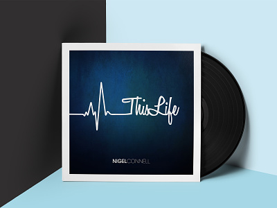 This Life album art artwork blue branding cover design graphic design icon illustration lettering music sleeve type white