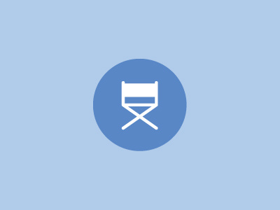 Film & Drama School blue drama film logo logomark