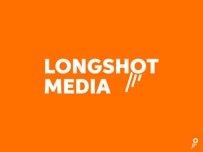 Longshot Media black brand branding color design freelance graphic design graphicdesign logo logo design media minimal minimalism minimalist orange white
