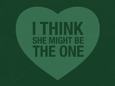 Peep Show - 'I think she might be the one' green minimal minimalist peep show personal poster quote television tv