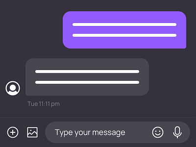 Chat UI Dark Mode