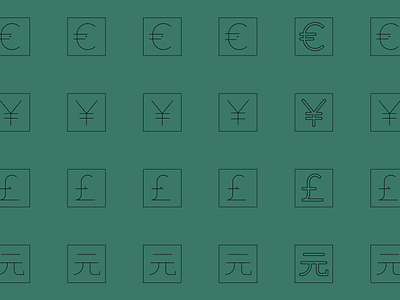 Currency Icons icon icon design icon family icon pack icon set iconography icons tools ui user interface