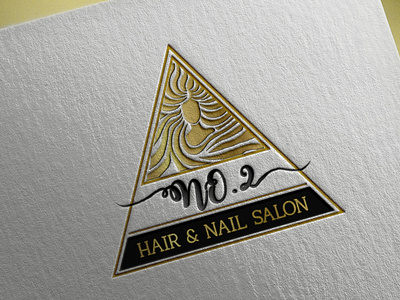 Logo for Hair and Nail saloon branding business card logo design