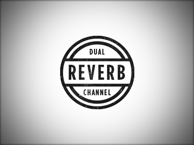 Dual Channel Reverb amplifier badge design emblem music reverb vintage