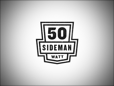 50 Watt Sideman badge brand logo music retro vintage