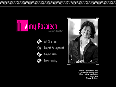 Art Deco Homepage Design Concept 1910s 1920s art deco homepage personal brand portfolio resume