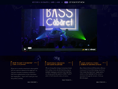 Bass Cabaret Web Design Preview