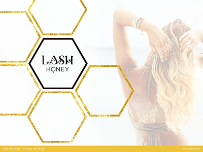Lash Honey Branding v2 bohemian boho branding chic gold