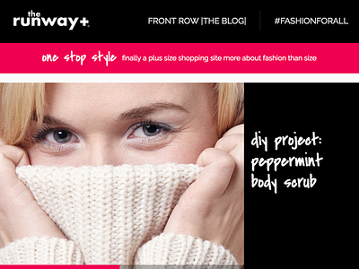 therunway+ Blog branding responsive typography web design