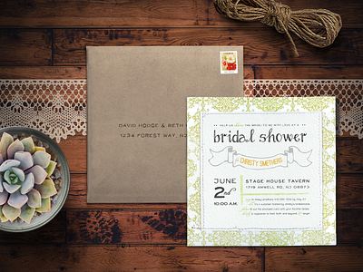 Rustic Bridal Shower Invitation