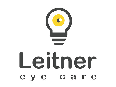 Leitner bulb eye eye care identity logo