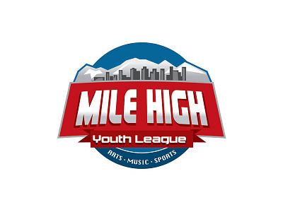 Mile high arts identity league logo music school sports youth