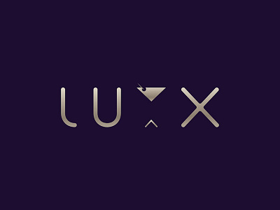 Luxx bar club drink identity logo negative space