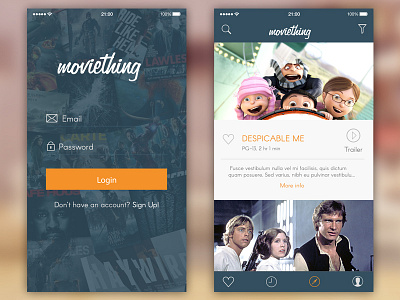 Movie app 1/2 app ios movie ui