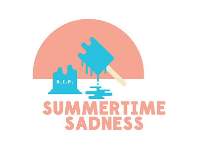 Summertime Sadness illy lanadelwho melting popsicle sad summertime sun tombstone