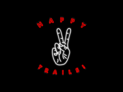 Happy Trails! gif line music neon peace surf